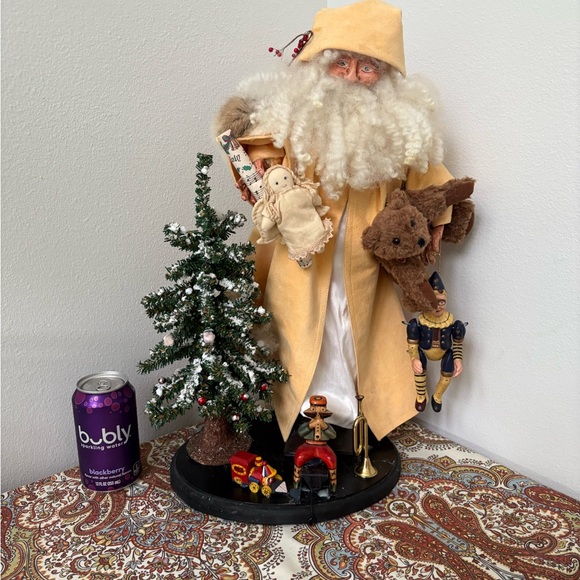 Santa Claus Figurine with Tree and Toys - Picture 2 of 9